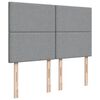 vidaXL Boxspringbett mit Matratze Hellgrau 140x200 cm Stoff