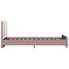vidaXL Bettgestell Rosa Samt 100x200 cm