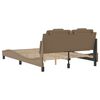 vidaXL Bettgestell "Viana" mit LED ohne Matratze Cappuccino-Braun 140x200 cm