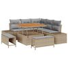 vidaXL Gartensofa-set 8 stk. Beige Poly-Rattan