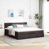 vidaXL Ottoman-Bett mit Matratze Dunkelbraun 200x200 cm Stoff