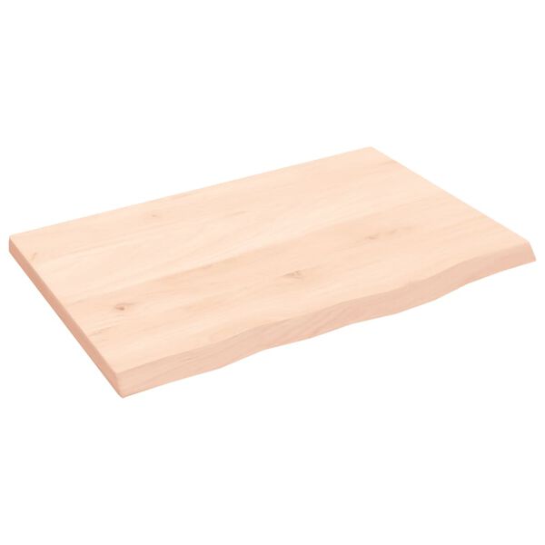vidaXL Wandregal 60x40x2 cm Massivholz Eiche Unbehandelt