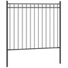 vidaXL Gartenzaun Stahl 1,7x0,8 m Schwarz