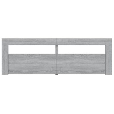 vidaXL TV-Schrank mit LED-Leuchten Grau Sonoma 120x35x40 cm