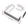 vidaXL 12-tlg. Garten-Lounge-Set mit Kissen Poly Rattan Dunkelgrau