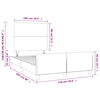 vidaXL Bettgestell ohne Matratze Blau 120x200 cm Stoff