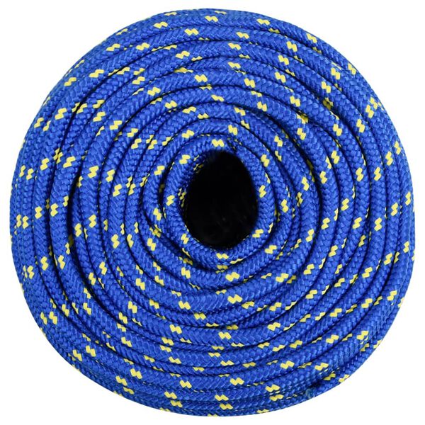 vidaXL Bootsseil Blau 8 mm 25 m Polypropylen