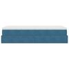 vidaXL Ottoman-Bett mit Matratze Dunkelblau 80x200 cm Samt