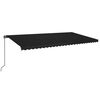 vidaXL Markise Manuell Einziehbar mit LED 600x350 cm Anthrazit