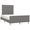 vidaXL Bettgestell ohne Matratze Dunkelgrau 120x190 cm Stoff