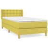 vidaXL Boxspringbett mit Matratze Gr&uuml;n 90x200 cm Stoff