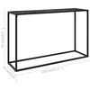 vidaXL Konsolentisch Schwarz 120x35x75 cm Hartglas