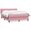 vidaXL Boxspringbett mit Matratze Rosa 140x210 cm Samt
