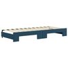 vidaXL Tagesbett Ausziehbar mit Schubladen Blau 90x200 cm Samt