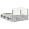 vidaXL Bettrahmen mit Kopfteil Beton 140 x 200 cm Massives Kiefernholz
