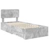 vidaXL Bettrahmen mit Kopfteil Beton Grau 70 x 190 cm Holzwerkstoff