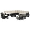 vidaXL Gartensofa-set 14 stk. Schwarz und Cremewei&szlig; Poly-Rattan