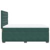 vidaXL Boxspringbett mit Matratze Dunkelgr&uuml;n 160x200 cm Samt