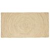 vidaXL Teppich Nat&uuml;rlich und Wei&szlig; 100 x 200 cm Jute