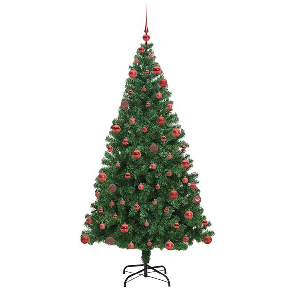 vidaXL Künstlicher Weihnachtsbaum mit 300 LEDs mit Ständer Grün 180 cm