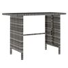 vidaXL 4-tlg. Garten-Essgruppe mit Kissen Grau Poly Rattan
