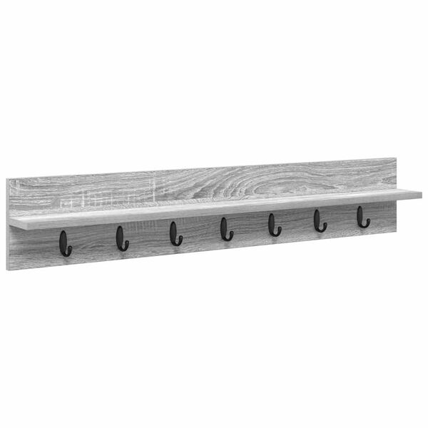 vidaXL Wandmontierter nachttisch Graues Sonoma 100 x 10,5 x 18 cm
