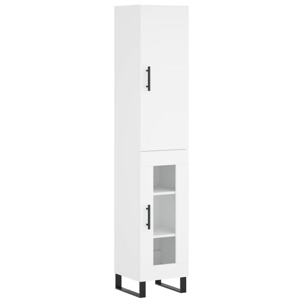 vidaXL Highboard Wei&szlig; 34,5x34x180 cm Holzwerkstoff