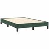 vidaXL Boxspringbett mit Matratze & LED Dunkelgr&uuml;n 120x190 cm Samt