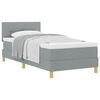 vidaXL Boxspringbett mit Matratze Hellgrau 80 x 200 cm Stoff