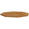 vidaXL Tischplatte 80x80x2,5 cm Achteckig Massivholz Teak
