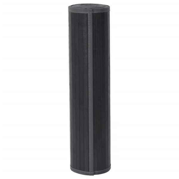 vidaXL Teppich Rechteckig Grau 60x100 cm Bambus