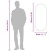 vidaXL Wandspiegel Silbern 100x45 cm Oval
