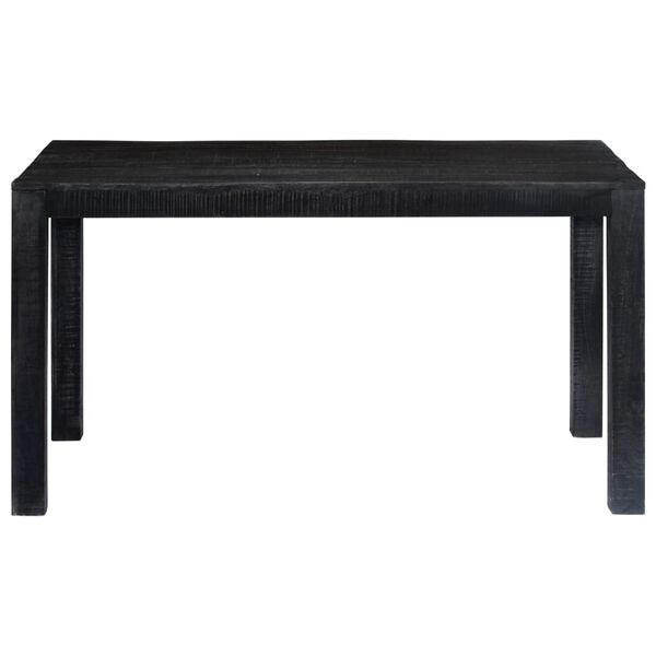 vidaXL Esstisch Schwarz 118&times;60&times;76 cm Massivholz Mango