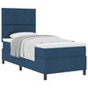 vidaXL Boxspringbett mit Kopfteil Blau 90 x 200 cm Stoff