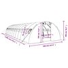 vidaXL Gew&auml;chshaus mit Stahlrahmen Wei&szlig; 48 m&sup2; 12x4x2 m