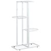 vidaXL Blumenst&auml;nder 4-Etagen 43x22x76 cm Wei&szlig; Metall