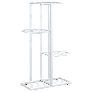 vidaXL Blumenst&auml;nder 4-Etagen 43x22x76 cm Wei&szlig; Metall