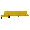 vidaXL Schlafsofa in L-Form Gelb 255x140x70 cm Samt