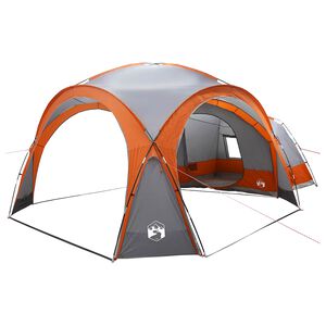 vidaXL Seitenzelt mit Dach Grau und Orange 410 x 410 x 250 cm