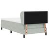vidaXL Boxspringbett mit Matratze Hellgrau 100 x 200 cm Samt