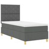 vidaXL Boxspringbett mit Matratze Dunkelgrau 100 x 200 cm Stoff