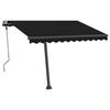 vidaXL Markise Manuell Einziehbar mit LED 300x250 cm Anthrazit