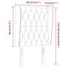 vidaXL Kopfteil mit Ohren Rosa 83x23x118/128 cm Samt
