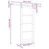 vidaXL Schiebet&uuml;r Natur 83 x 202 cm Massivholz Kiefer und Glas