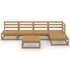 vidaXL 6-tlg. Garten-Lounge-Set Honigbraun Massivholz Kiefer