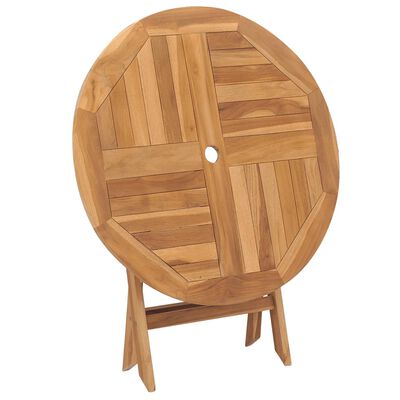 vidaXL Gartentisch Klappbar 85x76 cm Massivholz Teak