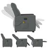 vidaXL Massagesessel mit Aufstehhilfe Dunkelgrau Stoff