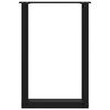 vidaXL Esstischbeine U-Form 2 Stk. Schwarz 50x(72-73) cm Stahl