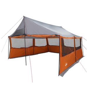 vidaXL Familienzelt Grau und Orange 450 x 400 x 265 cm
