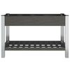 vidaXL Garten-Hochbeet mit Ablage Grau 120x50x75 cm WPC